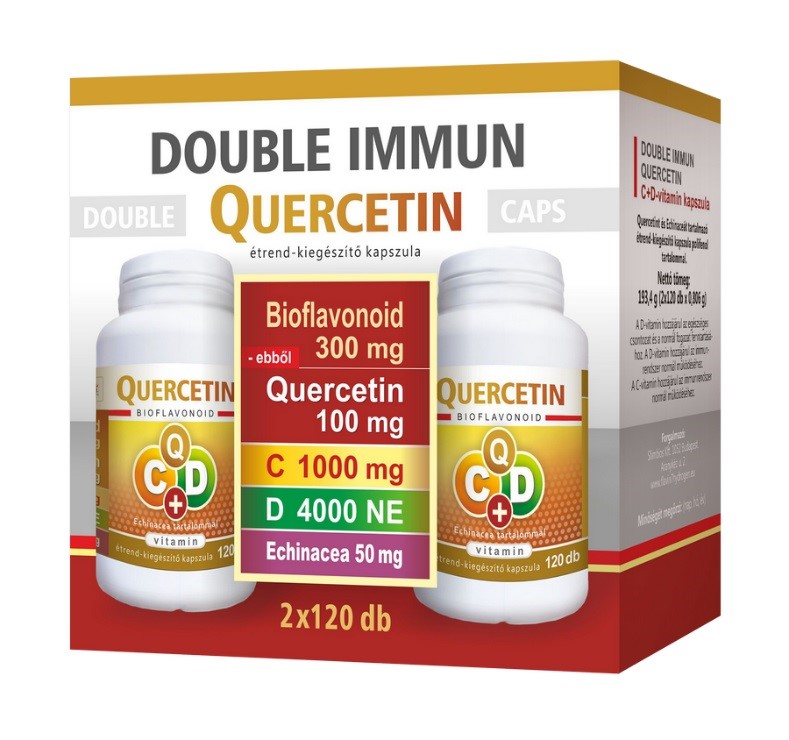 Double Immun Quercetin C+D vitamin Echinacea 2x120 kapszula